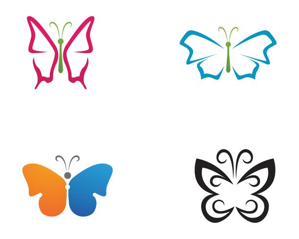 Icône simple, coloré de logo beauté papillon. Logo. Illustration vectorielle vecteur