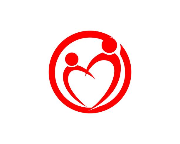 Adoption community care Icône de vecteur de modèle de logo