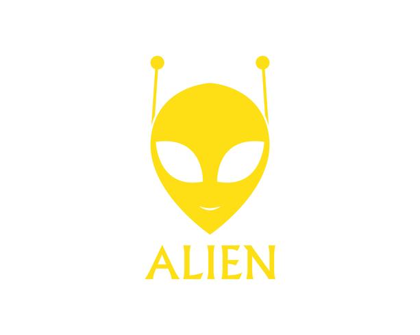 Alien face icône logo vectoriel et symboles app modèle
