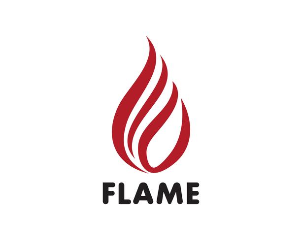 Icône de vecteur flamme Logo Logo Template Logo de pétrole, de gaz et d&#39;énergie