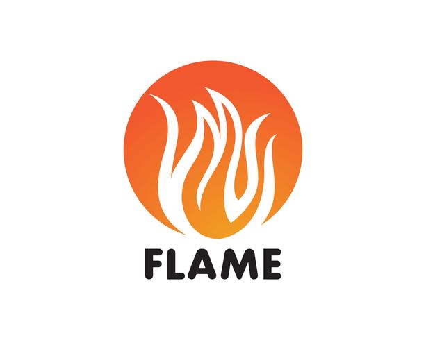 Icône de vecteur flamme Logo Logo Template Logo de pétrole, de gaz et d&#39;énergie