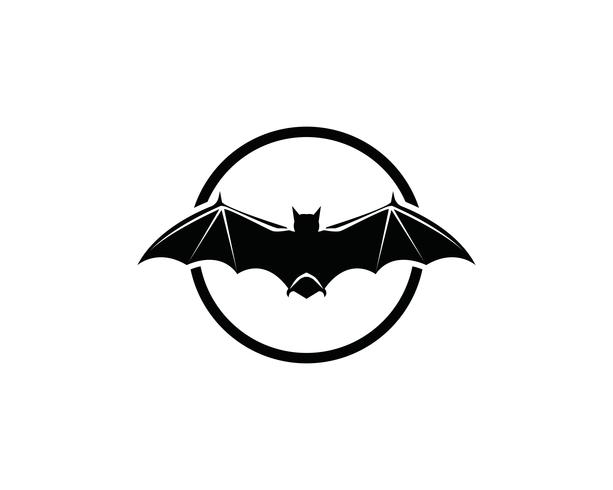 Modèle de logo et symboles de chauve-souris vecteur