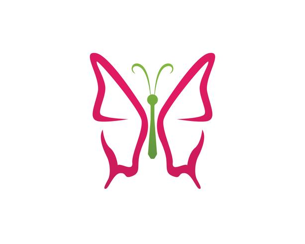 Icône simple, coloré de logo beauté papillon. Logo. Illustration vectorielle vecteur