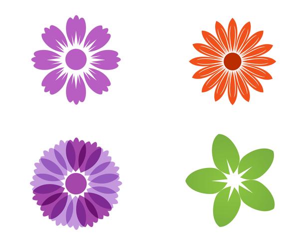 Fleur de jasmin icône vector illustration design logo modèle