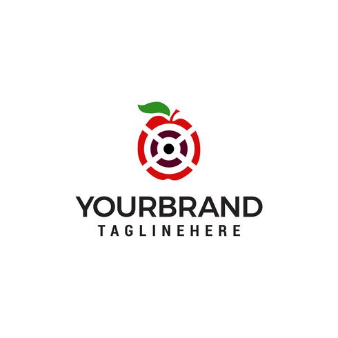 lettre x fruit logo design concept template vecteur
