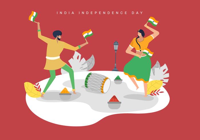 Célébration de l&#39;Inde Independece Day Vector Illustration