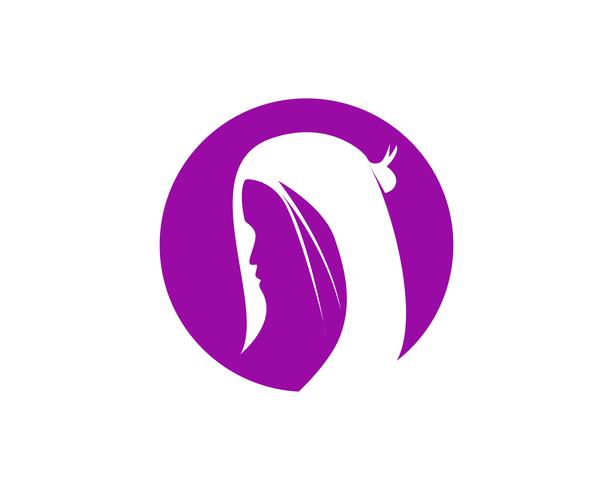 cheveux femme et visage logo et symboles ,, vecteur