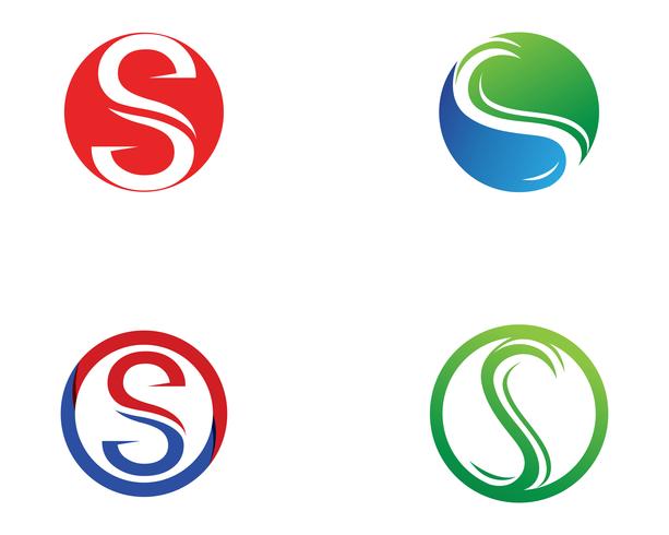 S logo et symboles icônes vectorielles modèle vecteur