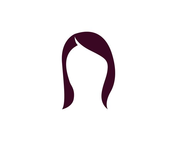 cheveux femme et visage logo et symboles ,, vecteur