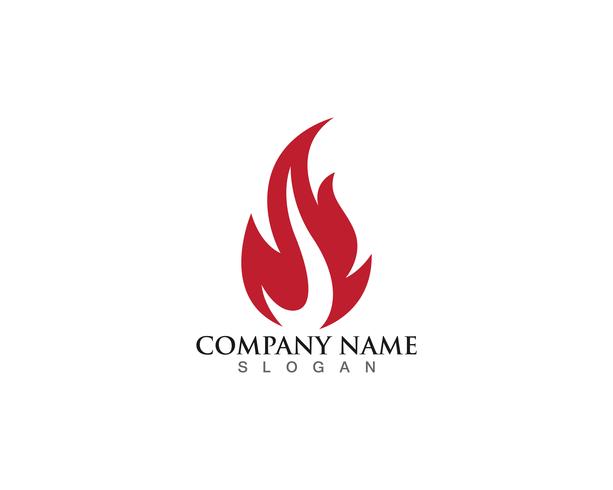 modèle de logo flamme de feu vecteur