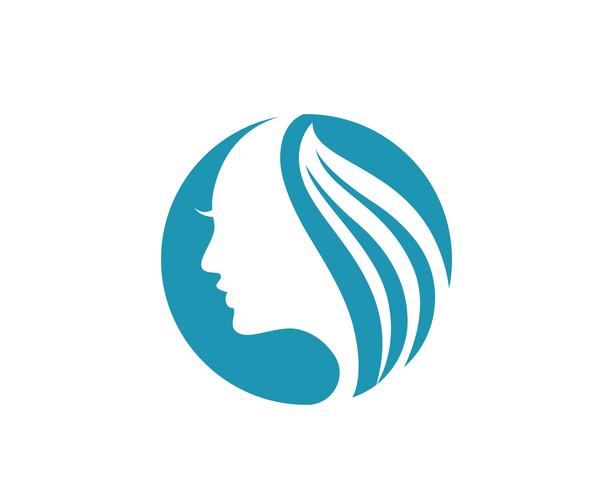 cheveux femme et visage logo et symboles ,, vecteur