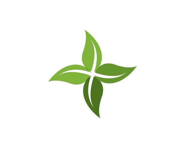 icône de vecteur feuille verte écologie nature élément
