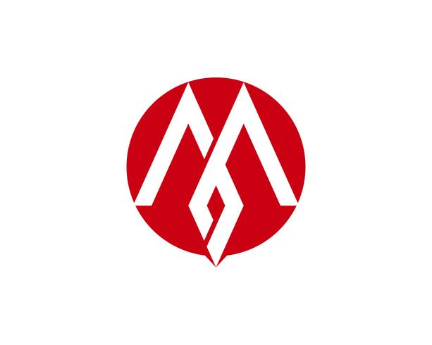 Icône de lettre M Logo Business Template Vector, vecteur