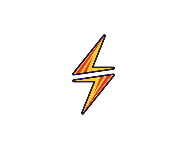 Vecteur de foudre icônes flash power