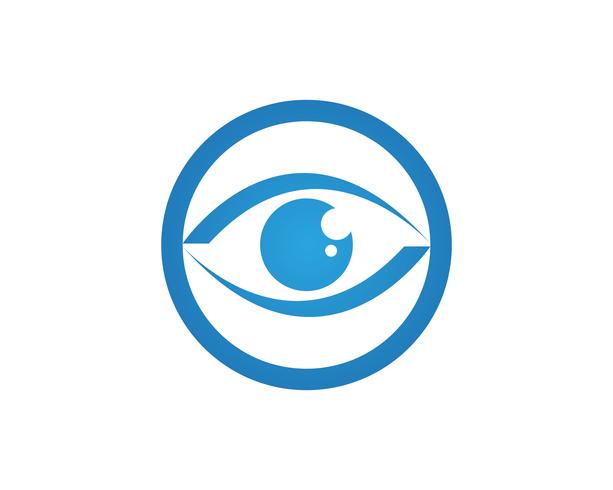 Logo de soins oculaires et application de symboles vectoriels vecteur
