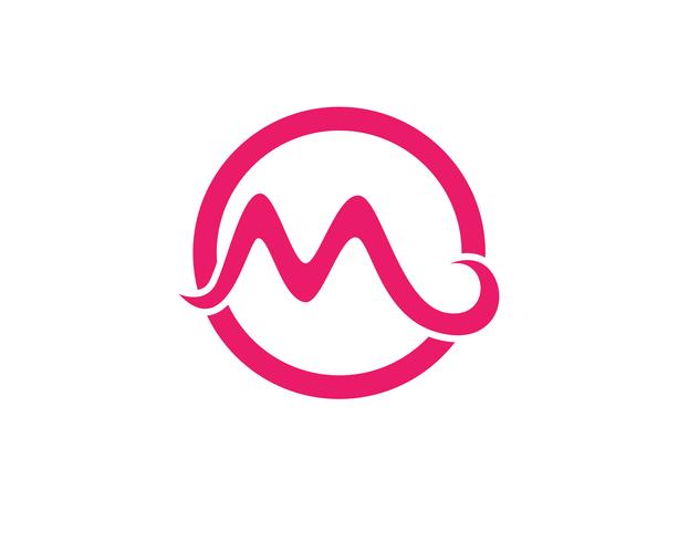 M lettre Logo Template vector illustration design,