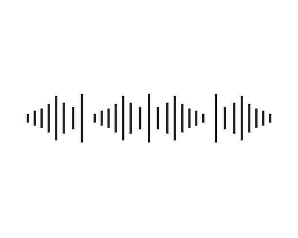onde sonore ilustration logo vector icon template