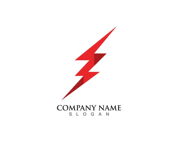 modèle de logo flash thunderbolt vecteur