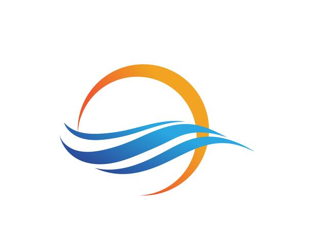 Symbole et icône de la vague d&#39;eau Logo Template vecteurs vecteur