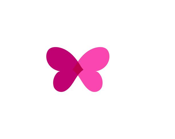 Papillon conceptuel simple logo coloré vecteur