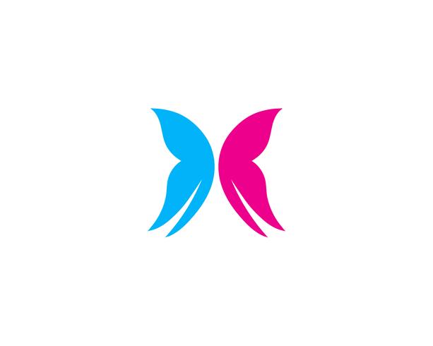 Papillon conceptuel simple logo coloré vecteur