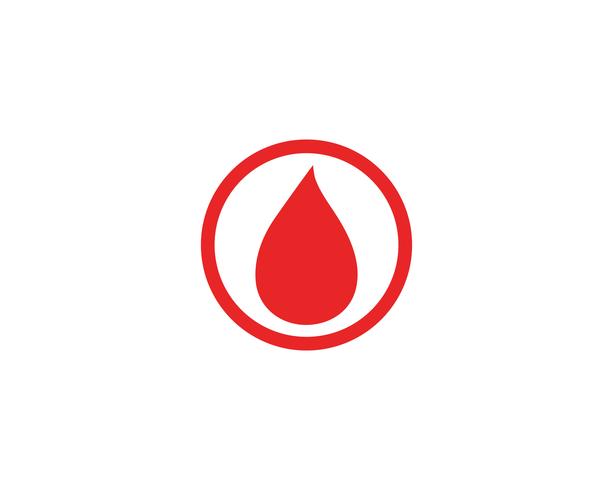 Logo d&#39;icône de vecteur de sang