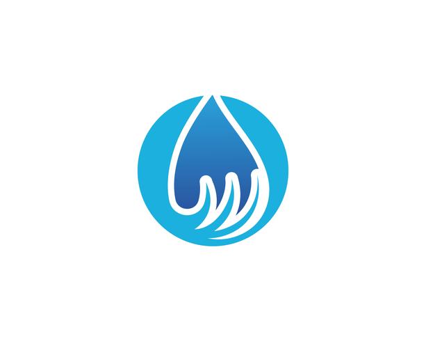 Goutte d&#39;eau Logo Template vecteur