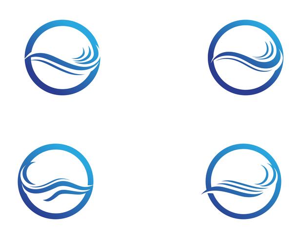 Vague d&#39;eau Logo Template vector illustration design