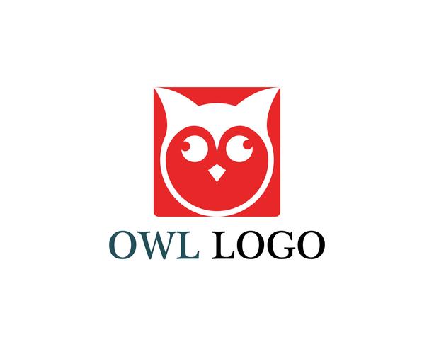 Hibou tête oiseau logo vecteur modèle animal