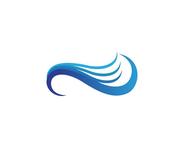 Icône et symbole de la vague de l&#39;eau Logo Template vecteur