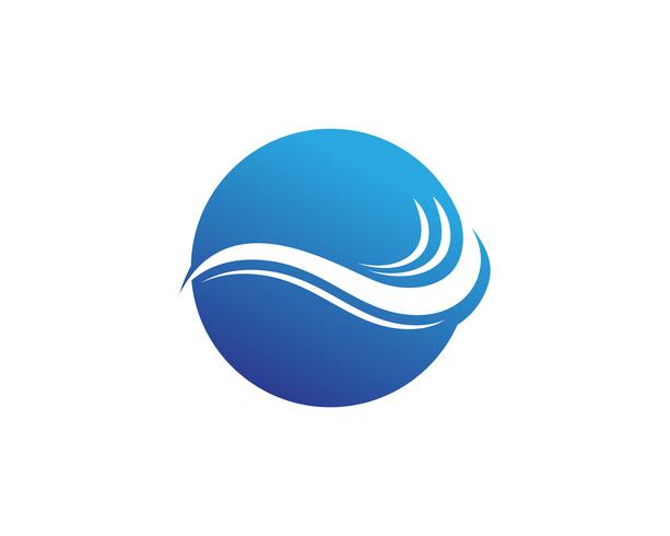 Vague d&#39;eau Logo Template vector illustration design