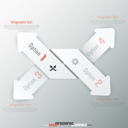 Bannière d&#39;options d&#39;infographie moderne vecteur