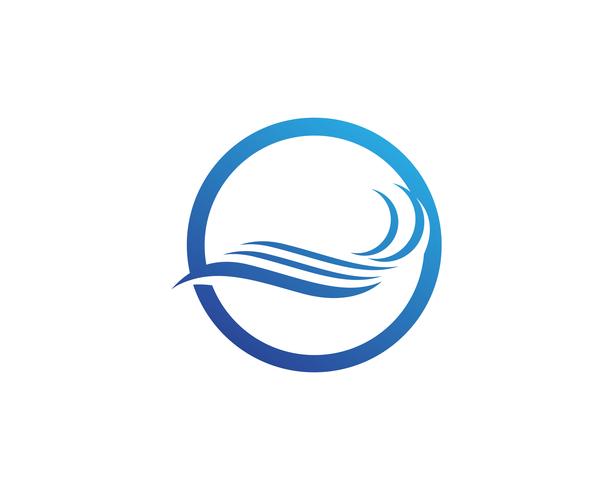 Vague d&#39;eau Logo Template vector illustration design