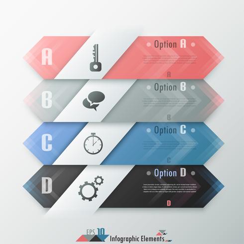 Bannière d&#39;options d&#39;infographie moderne vecteur