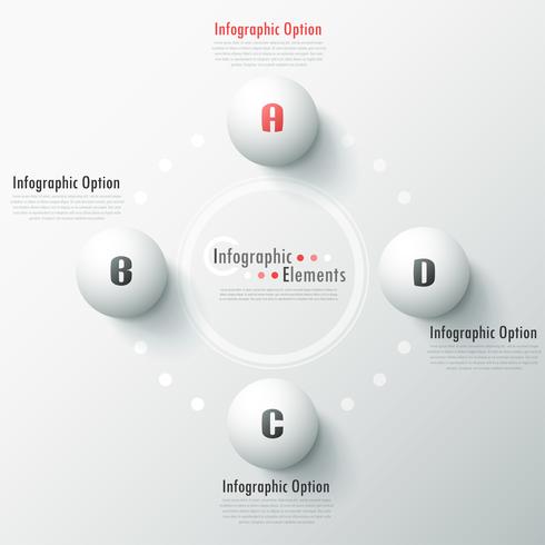 Bannière d&#39;options infographie moderne. vecteur