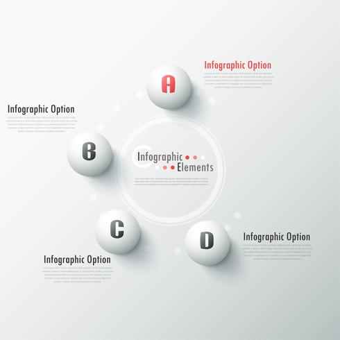 Bannière d&#39;options infographie moderne. vecteur