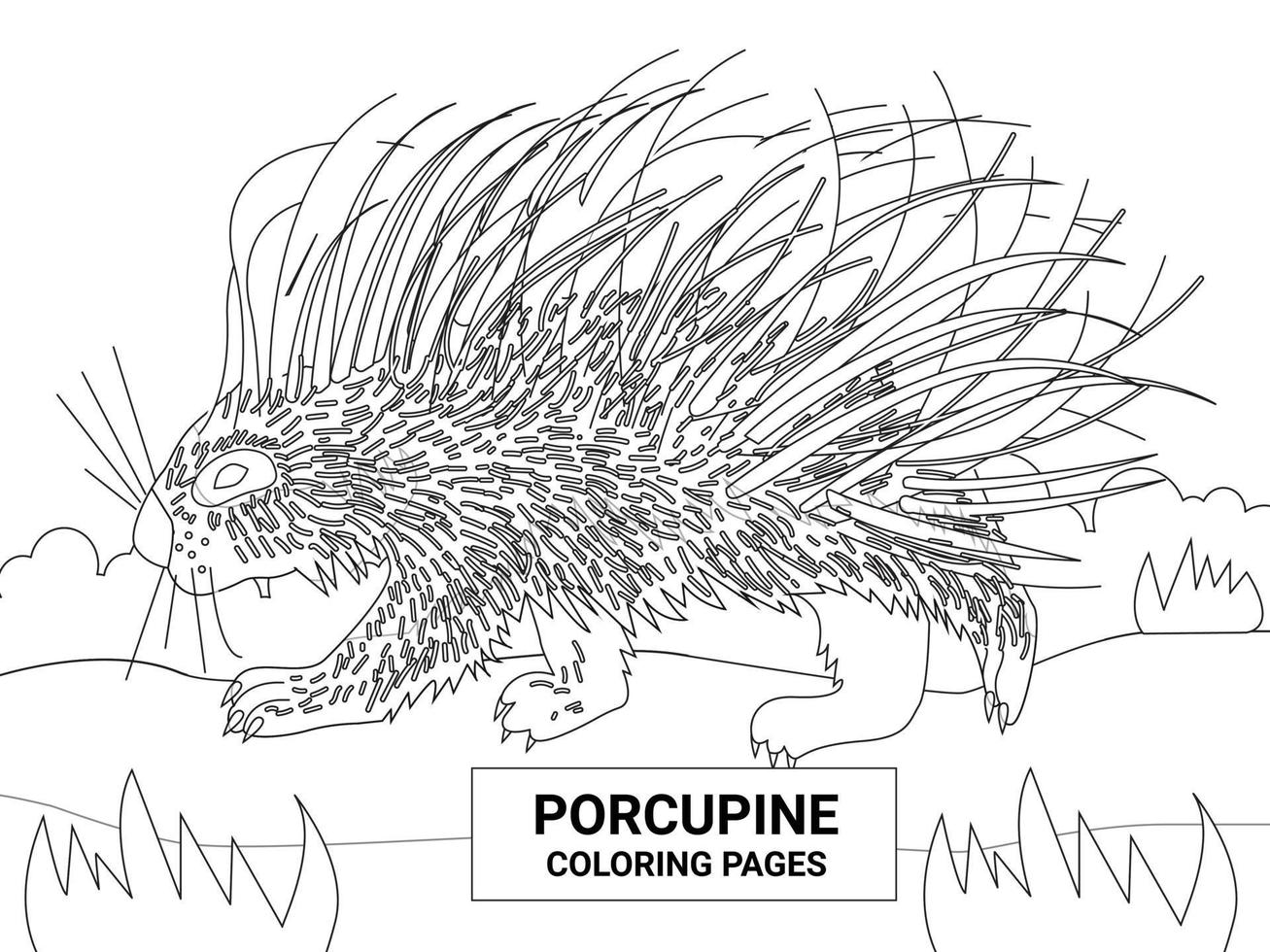 conception de pages de coloriage d'animaux. conception de pages à colorier. conception d'art en ligne animale. vecteur