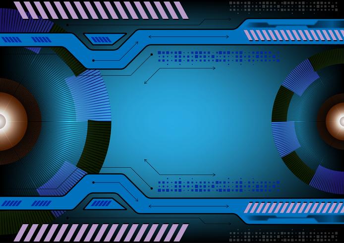 Concept technologique abstrait couleur bleue, illustration vectorielle vecteur
