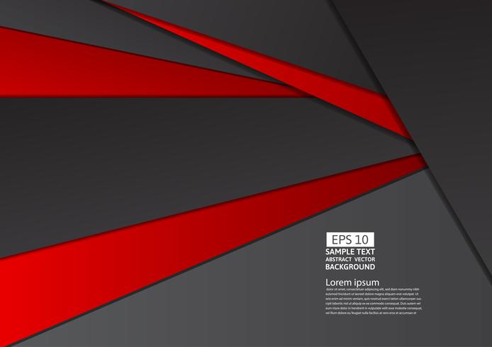 Couleur rouge et noir abstrait géométrique avec espace de copie, Illustration vectorielle eps10 vecteur