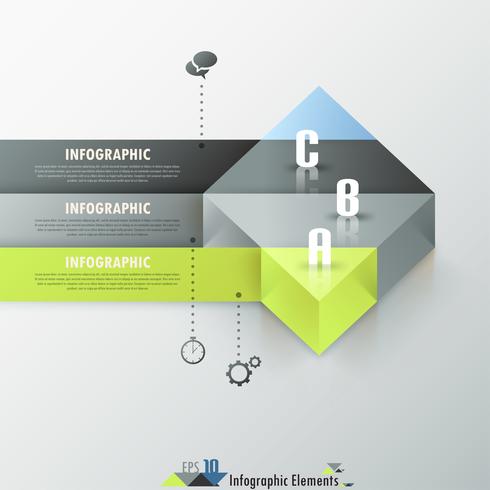 Bannière d&#39;options d&#39;infographie moderne. vecteur