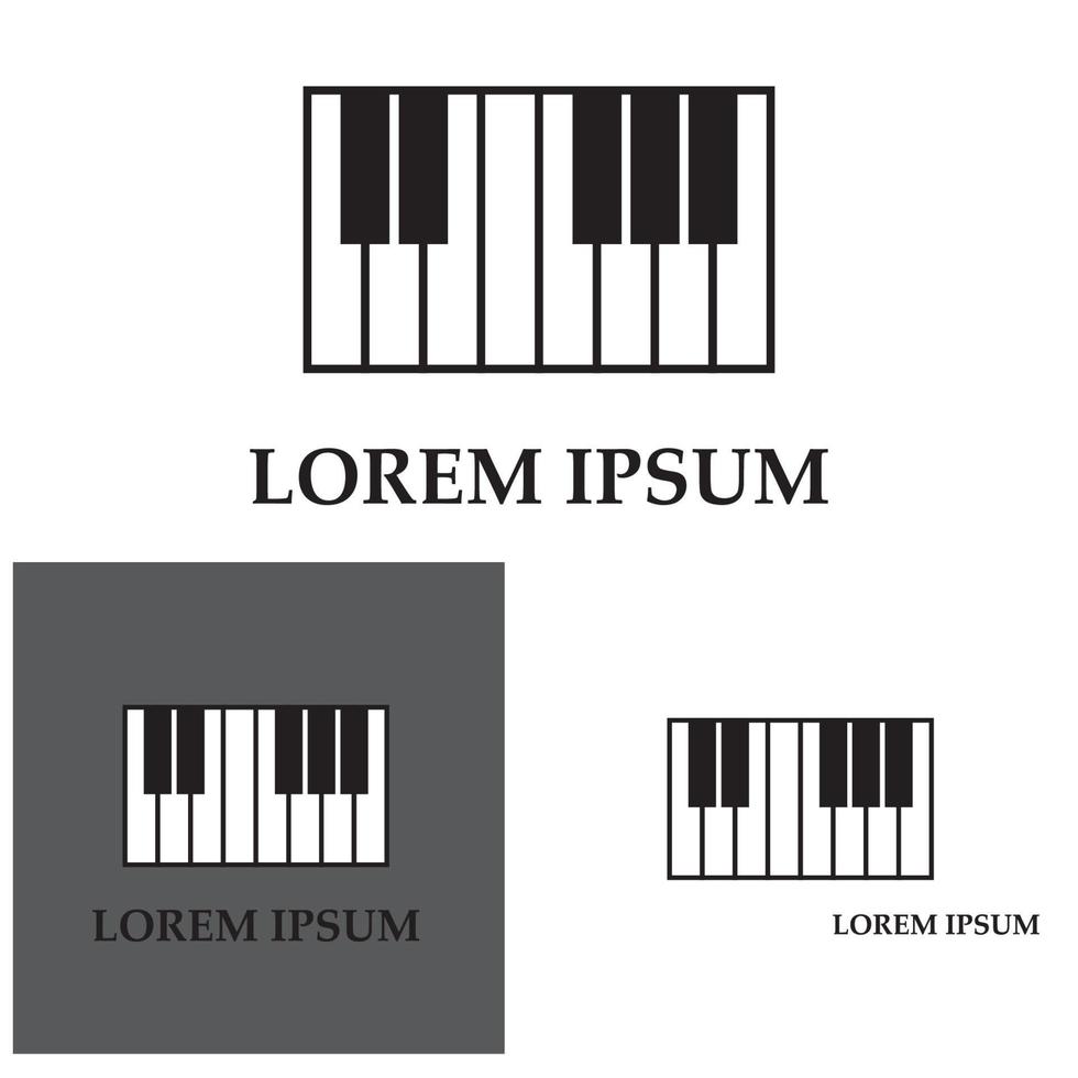 modèle d'illustration vectorielle d'icône de piano vecteur