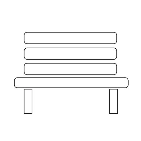 Banc icône illustration vectorielle vecteur