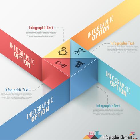 Bannière d&#39;options d&#39;infographie moderne. vecteur