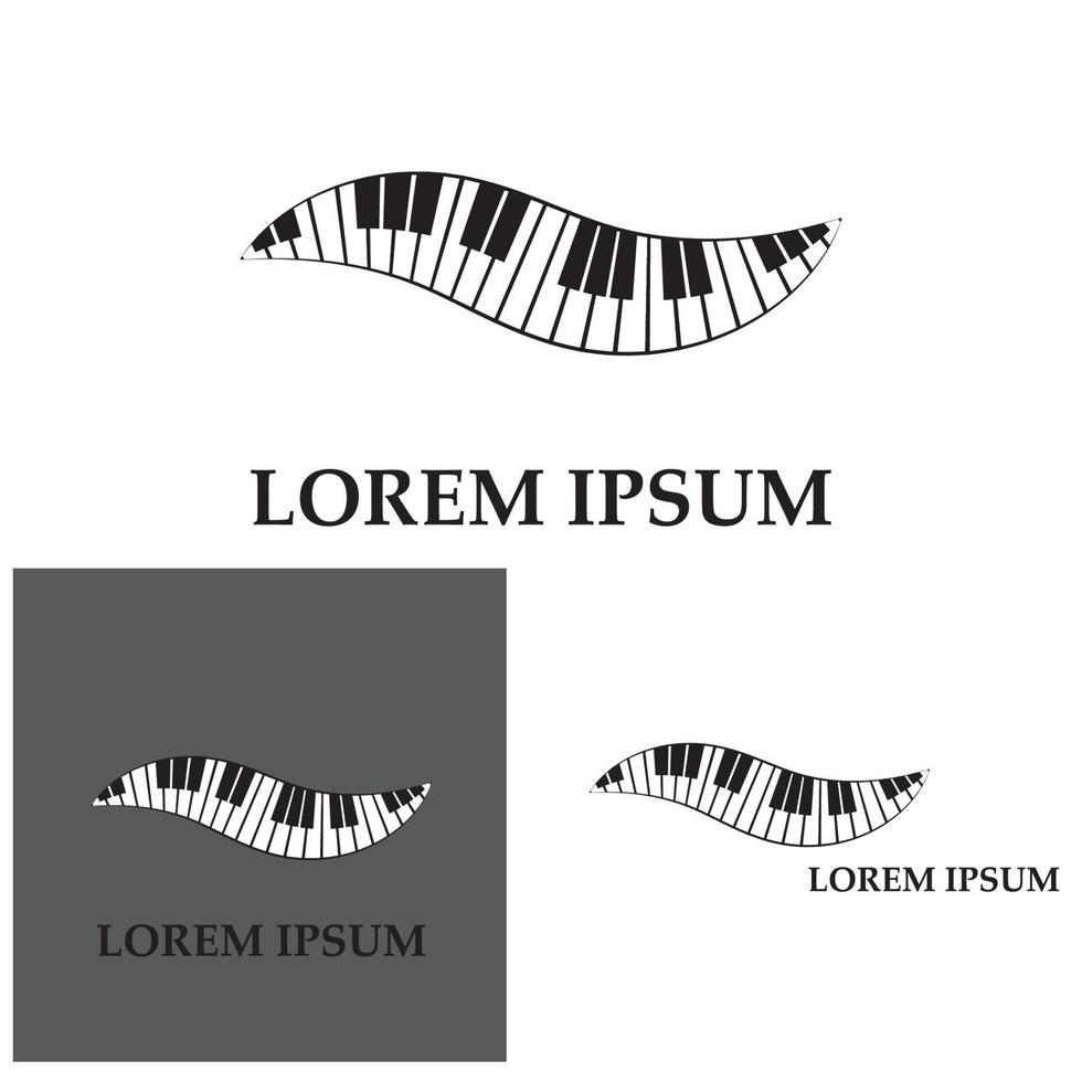 modèle d'illustration vectorielle d'icône de piano vecteur