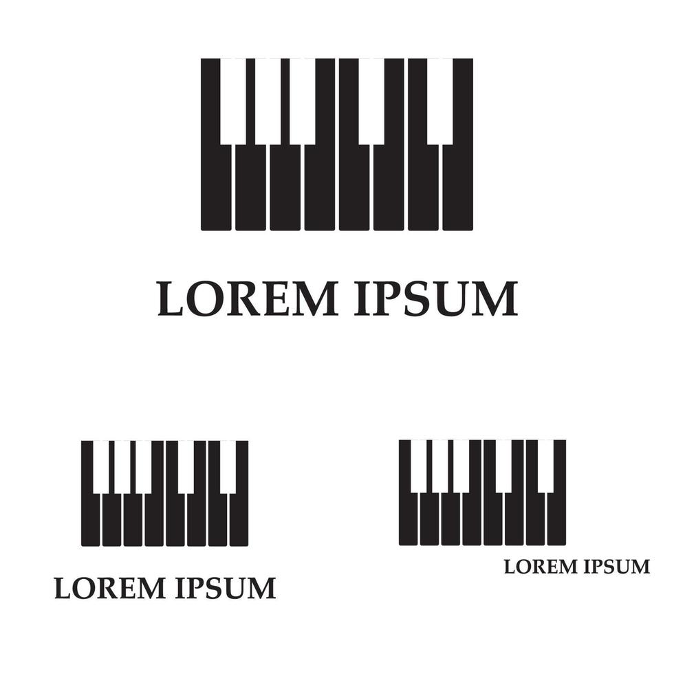 modèle d'illustration vectorielle d'icône de piano vecteur