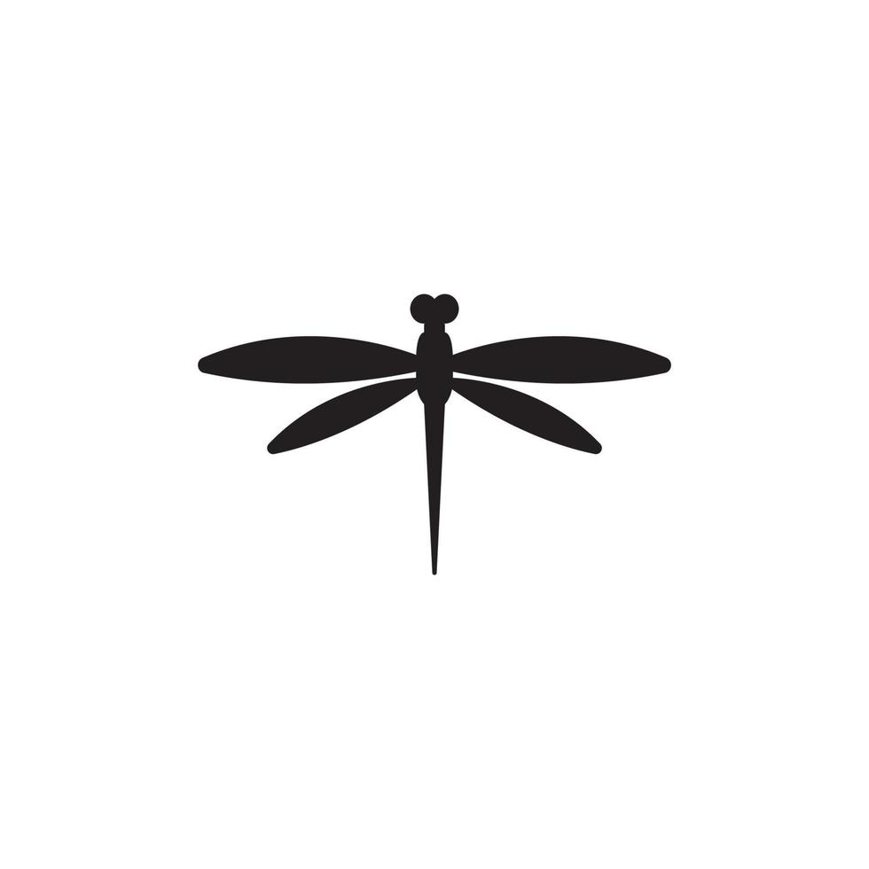 vecteur de modèle de conception d'icône d'illustration de libellule
