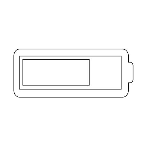 Icône de la batterie Illustration vectorielle vecteur