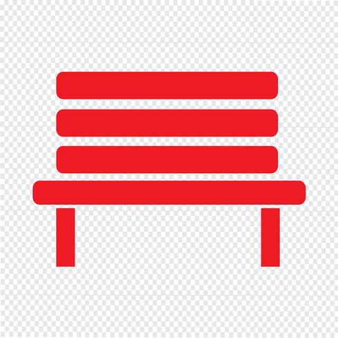 Banc icône illustration vectorielle vecteur