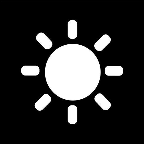 Illustration vectorielle de soleil icône vecteur