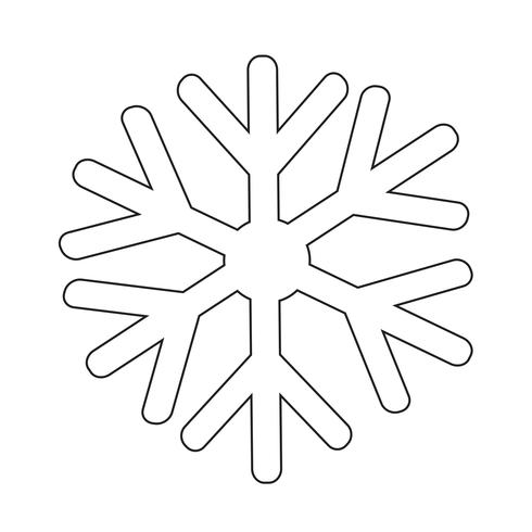 Flocon de neige icône illustration vectorielle vecteur